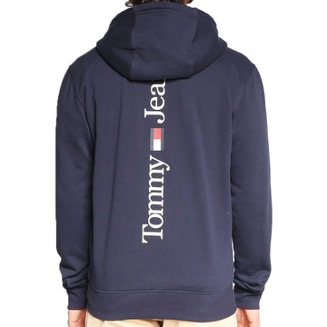 TOMMY HILFIGER ROZPINANA BLUZA Z KAPTUREM GRANAT