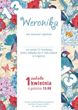 Zaproszenie urodzinowe dla dziecka