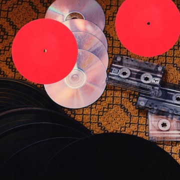 Виниловый коврик для пластинок Красный Аксессуары Резина