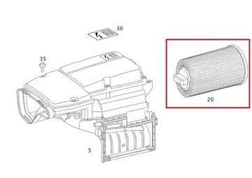 MERCEDES FILTR VZDUCHU OM271 KOMPRESOR