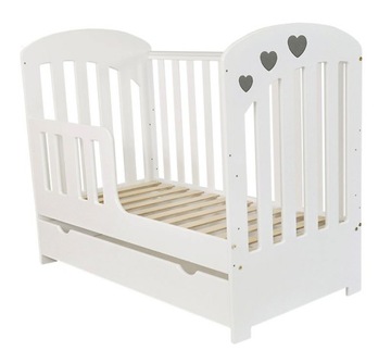 ДЕТСКАЯ КРОВАТЬ С ЯЩИКОМ И ТРУБКОЙ, БЕЛАЯ ЭМИЛИ