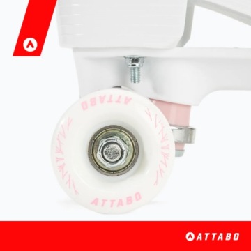 Роликовые коньки ATTABO Serena женские розовые 39 гриф, безопасное торможение