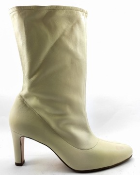 M07311 LA2 SKÓRZANE BEŻOWE BOTKI HOGL 40