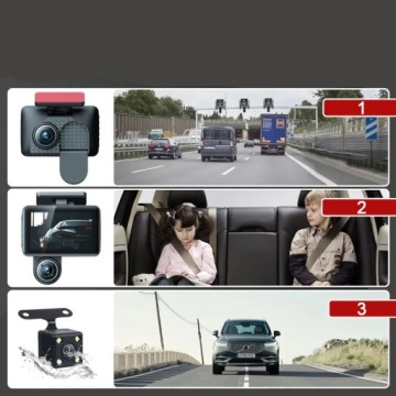 АВТОМОБИЛЬНАЯ КАМЕРА ВИДЕОРЕГИСТРАТОР КАМЕРА ЗАДНЕГО ЗАДНЕГО ВИДА 3 КАМЕРЫ FHD 2025