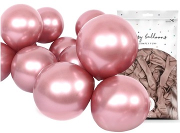 BALONY CHROMY GLOSSY CHROMOWANE RÓŻOWE-ZŁOTO 12CM-50 SZTUK-2180