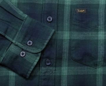 РУБАШКА LEE REGULAR FIT, сосна в клеточку, S длинная