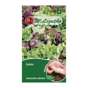 SAŁATA mieszanka odmian nasiona OTOCZKOWANE 250z LEGUTKO