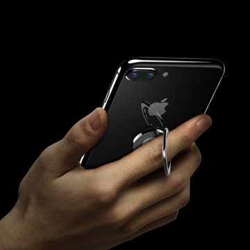 МАГНИТНОЕ КОЛЬЦО BASEUS, МЕТАЛЛИЧЕСКИЙ ДЕРЖАТЕЛЬ КОЛЬЦА С ПОДСТАВКОЙ, СЕРЕБРЯНЫЙ