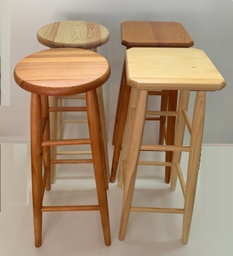 Solidny TABORET sosnowy 80cm Kwadrat lakierowany/olchowy Polski producent