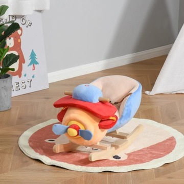 ИГРУШКА-КАЧАЛКА HOMCOM МУЗЫКАЛЬНЫЙ САМОЛЕТ ЗВОНОК