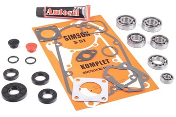 ŁOŻYSKA SIMIERING KORKI SILNIK SIMSON S51 SR50 KPL