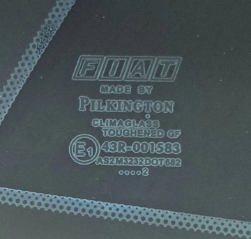 FIAT STILO 3 DVEŘE SKLO (OKNO) KAROSERIE PRAVÁ