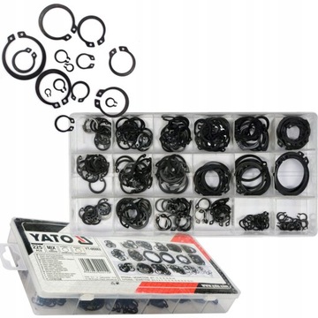 КОЛЬЦА YATO НАРУЖНЫЕ И ВНУТРЕННИЕ 225 шт., РАЗМЕРЫ РАЗМЕРОВ YT-06882