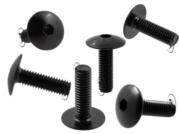 5 болтов для алюминиевого обтекателя M6 x 20, ЧЕРНЫЕ