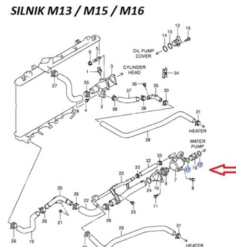 Уплотнительное кольцо патрубка системы охлаждения Сузуки.
