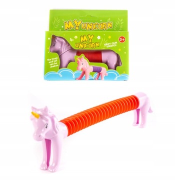 POP TUBE JEDNOROŻEC SENSORYCZNA ZABAWKA ROZCIĄGANA