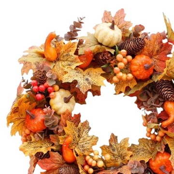 Autumn Pumpkin Wreath Artificial, Decoration,