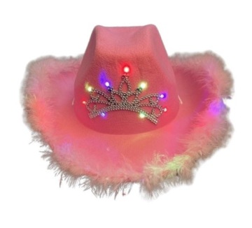 НАряд в ковбойской шляпе, костюм Барби, светящийся светодиодный косплей для взрослых