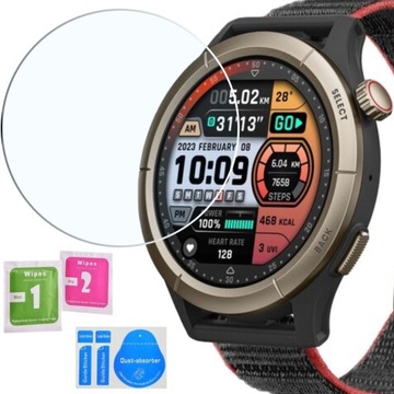 SZKŁO HARTOWANE 9H OSŁONKA SZYBKA DO SMARTWATCH AMAZFIT CHEETAH PRO RUN