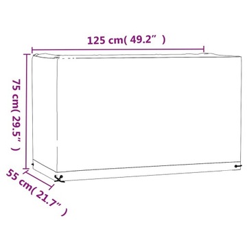 POKROWIEC NA MEBLE OGRODOWE 125X55X75CM