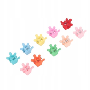 100шт мини-заколки для волос с короной, разноцветные k