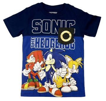 Koszulka dziecięca chłopięca T-Shirt SEGA SONIC r. 5/6 lat kieszonka