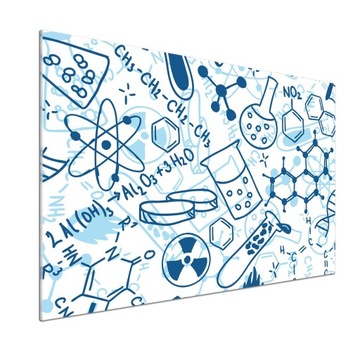 Panel dekor szkło Chemia tło 100x70 cm + KLEJ