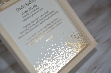 Приглашение на свадьбу для родителей в коробке ЗОЛОТО 32