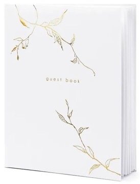 Księga gości Guest Book biała 22 kartki 20x24,5cm