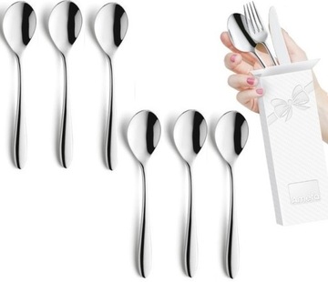 AMEFA 6 SZTUĆCE KOMPLET 1120 CUBA ŁYŻECZKI HERBATY