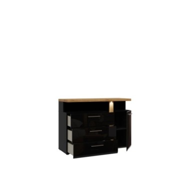 FORTE TOULOUSE BLACK Спальня 1 кровать с ящиком для хранения вещей