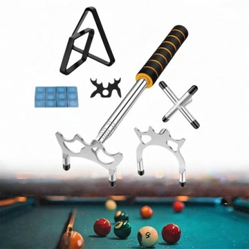 Бридж Выдвижной бильярдный кий Черный и серебряный бильярдный кий