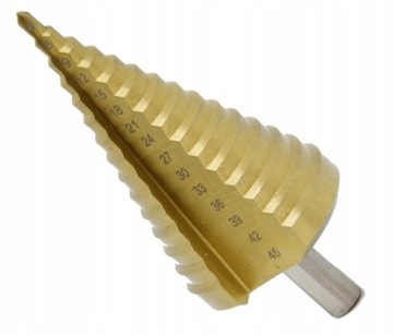 WIERTŁO STOŻKOWE STOPNIOWE HS TYTAN 4-45MM WIERTŁA