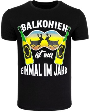 Koszulka męska t-shirt czarny BALKO T1282 r. M
