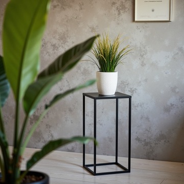 Металлическая подставка для цветов, лофт, черный, 60 см, подставка для цветов FRAMADO Polska