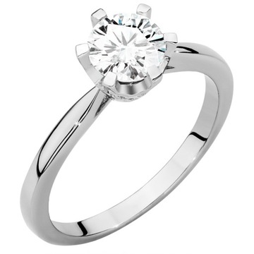 PIĘKNY ZŁOTY PIERŚCIONEK 585 z BRYLANTEM 0,76ct
