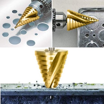 СПИРАЛЬНОЕ КОНИЧЕСКОЕ СТУПЕНЧАТОЕ СВЕРЛО HSS 6-60 ММ