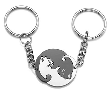BRELOK 2 PRZYJACIÓŁ YING YANG BFF KOTY