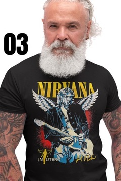 KURT COBAIN NIRVANA T-Shirt Koszulka 12 WZORÓW L