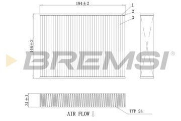 BREMSI FC0432C FILTR VENTILACE PROSTORU SPOLUJEZDCE
