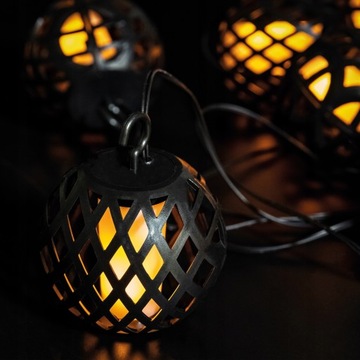 Солнечные садовые светильники LIGHT GARLAND FLAME