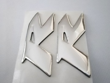 YAMAHA Logo 3D Silver R1 2szt 6,5x1,7cm Emblemat Yamaha R1 R 1
