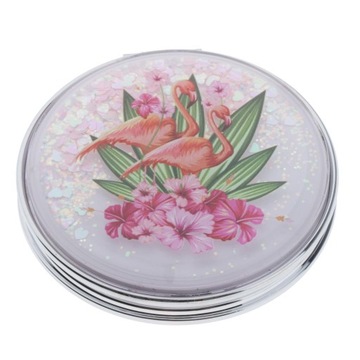 wkv-Metal Compact Folding Mirror Round