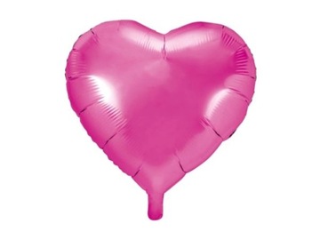 Balon foliowy Serce, 45cm, ciemny róż 1 szt.