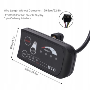 СВЕТОДИОДНЫЙ ДИСПЛЕЙ МЕТР S810 36В 48В ВЕЛОСИПЕД
