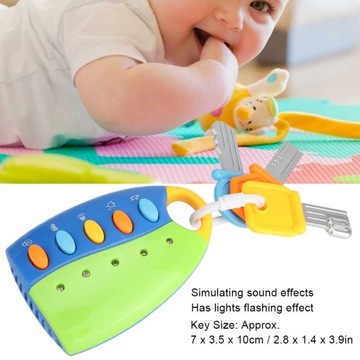 Электрический автомобиль с имитацией ключа, ранней образовательной игрушкой для детей, малышей