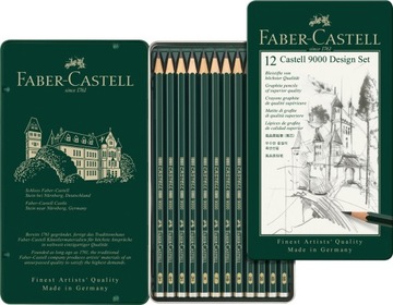 ZESTAW OŁÓWKÓW FABER CASTELL DESIGN 9000 12 SZTUK
