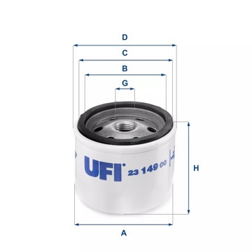 161363 UFI FILTR OLEJU 23.149.00 SZT UFI