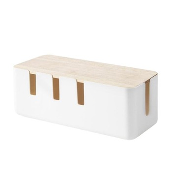 Oak Cable Management Box Organizer na Ukryj