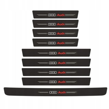 9 sztuk Naklejka progu samochodu Audi